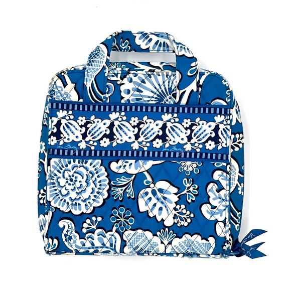 Vera Bradley Hanging Travel Tech Organizer Case Toiletry Makeup Bag Blue Lagoon - Picture 1 of 8